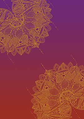 Red Purple Mandala Pattern