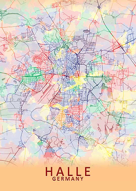 Halle Germany City Map