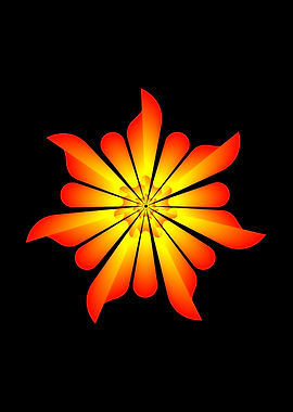 abstract orange flower