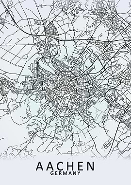 Aachen Germany City Map