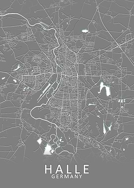 Halle Germany City Map