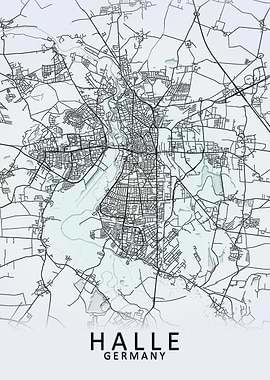 Halle Germany City Map