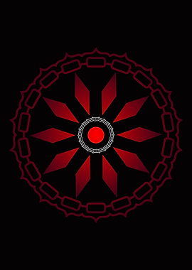 oriental ornament red