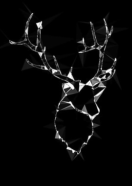 Shining Deer head (Black)