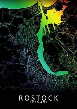 Rostock Germany City Map