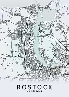 Rostock Germany City Map