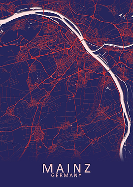 Mainz Germany City Map