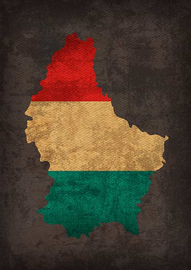 Luxembourg Flag Map