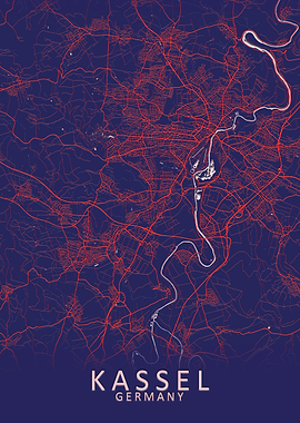 Kassel Germany City Map