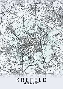Krefeld Germany City Map
