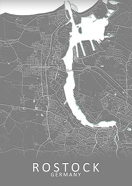 Rostock Germany City Map