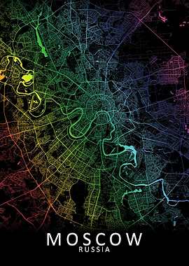 Moscow Russia City Map