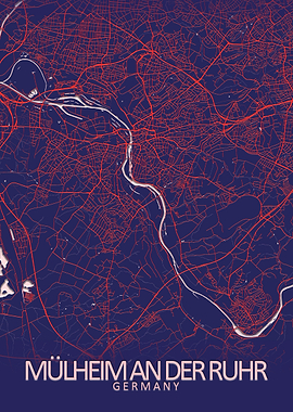 Mulheim Germany City Map