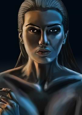 Neon Lights Portrait draw