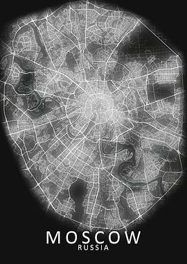 Moscow Russia City Map