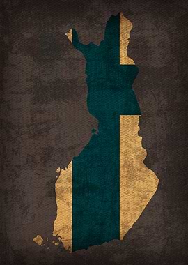 Finland Country Flag Map