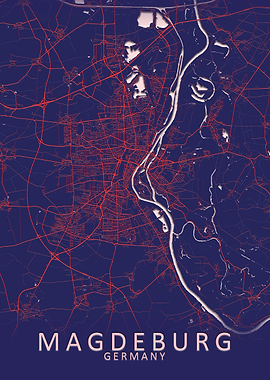 Magdeburg Germany City Map