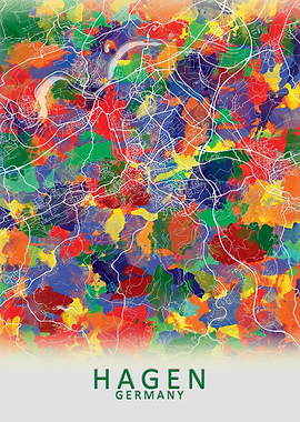 Hagen Germany City Map