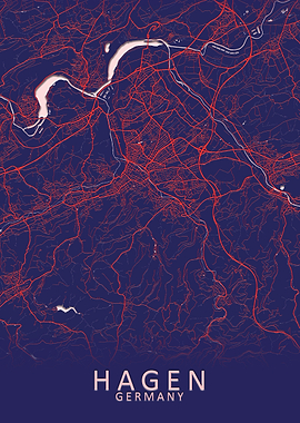 Hagen Germany City Map