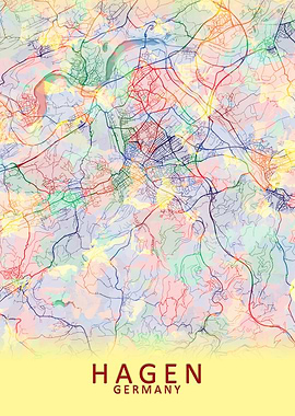 Hagen Germany City Map