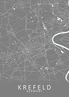 Krefeld Germany City Map