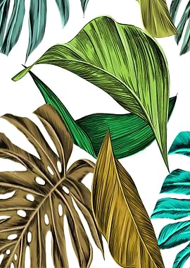 Tropical leaves