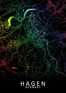Hagen Germany City Map