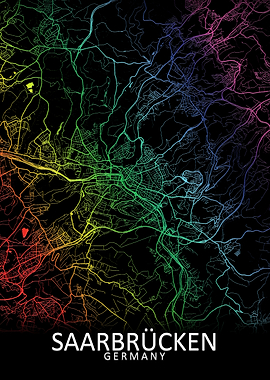 Saarbrucken Germany Map