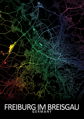 Freiburg Germany City Map