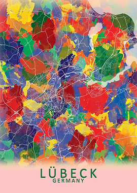 Lubeck Germany City Map
