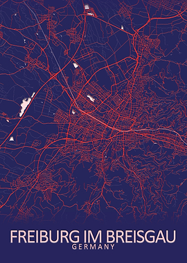 Freiburg Germany City Map
