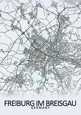 Freiburg Germany City Map