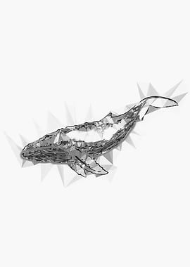 Shining Blue Whale (White)