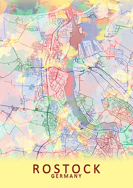 Rostock Germany City Map