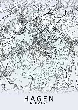 Hagen Germany City Map