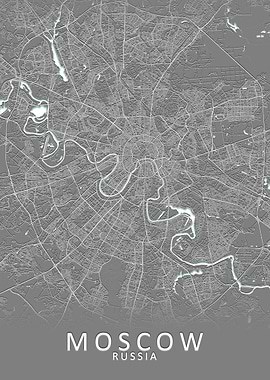 Moscow Russia City Map