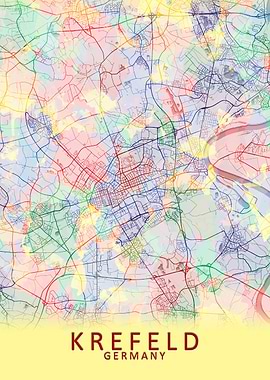 Krefeld Germany City Map