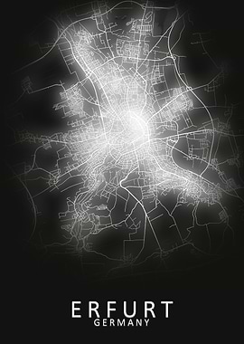Erfurt Germany City Map