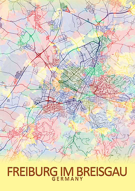 Freiburg Germany City Map