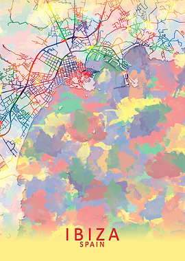 Ibiza Spain City Map