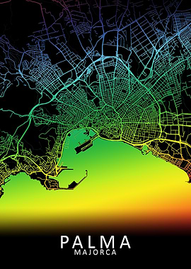 Palma Spain City Map