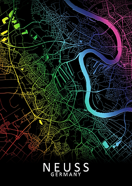 Neuss Germany City Map