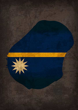 Nauru Country Flag Map