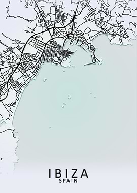 Ibiza Spain City Map