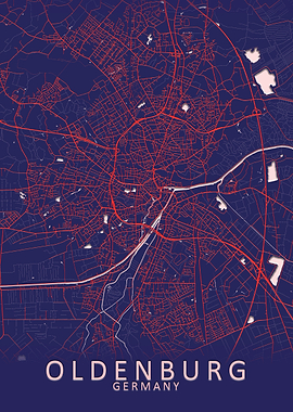 Oldenburg Germany City Map