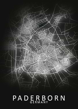 Paderborn Germany City Map