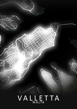 Valletta Malta City Map