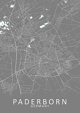 Paderborn Germany City Map