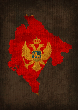 Montenegro Flag Map