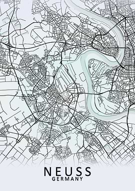 Neuss Germany City Map